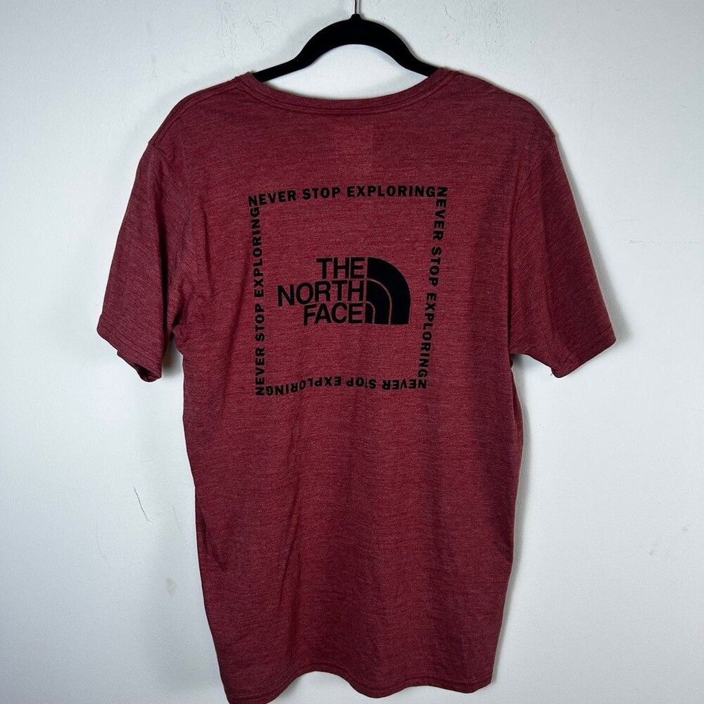 The North Face Shirt Mens Large Red Heather Never Stop Exploring Graphic Tee - Picture 4 of 8